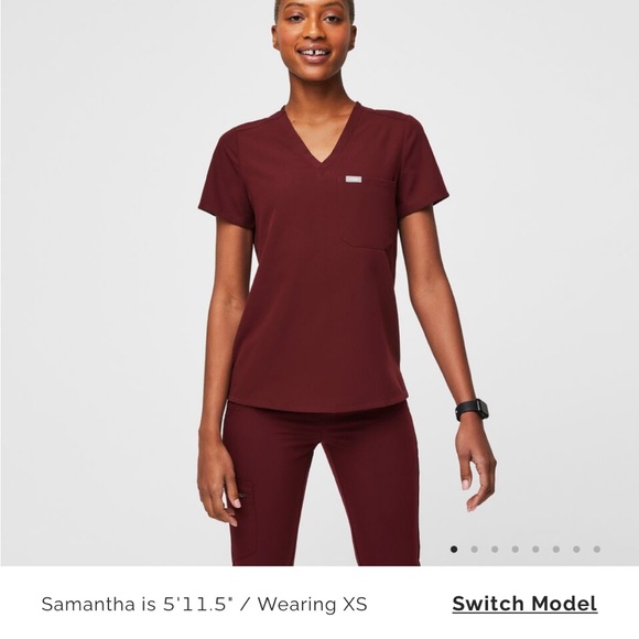 Burgundy figs scrub set - Picture 2 of 2